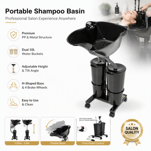 Portable shampoo bowl with - shampoo,